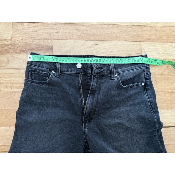 PAIGE Anessa High Rise Wide Leg Jeans in Viper Black Distressed $259 size 27 - Picture 9 of 11